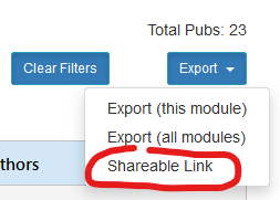 Export sharable link